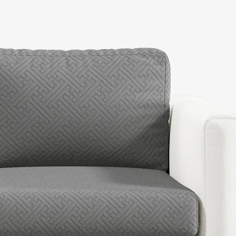 Nolan interiors back couch cushion cover- magic sofa cover dark grey-